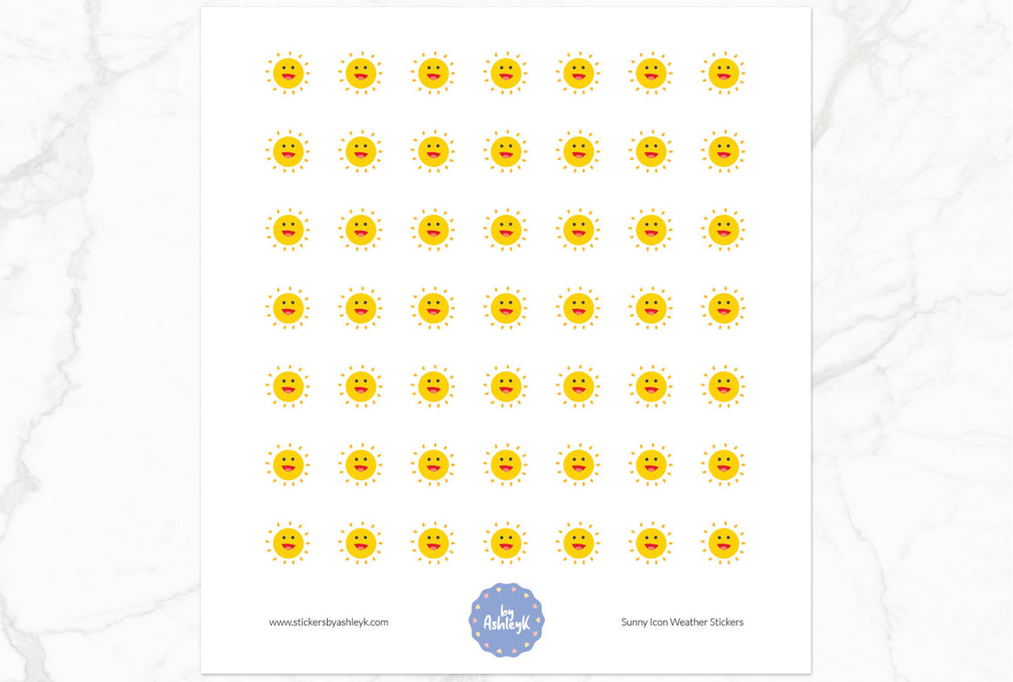 Sunny Icon Weather Planner Stickers