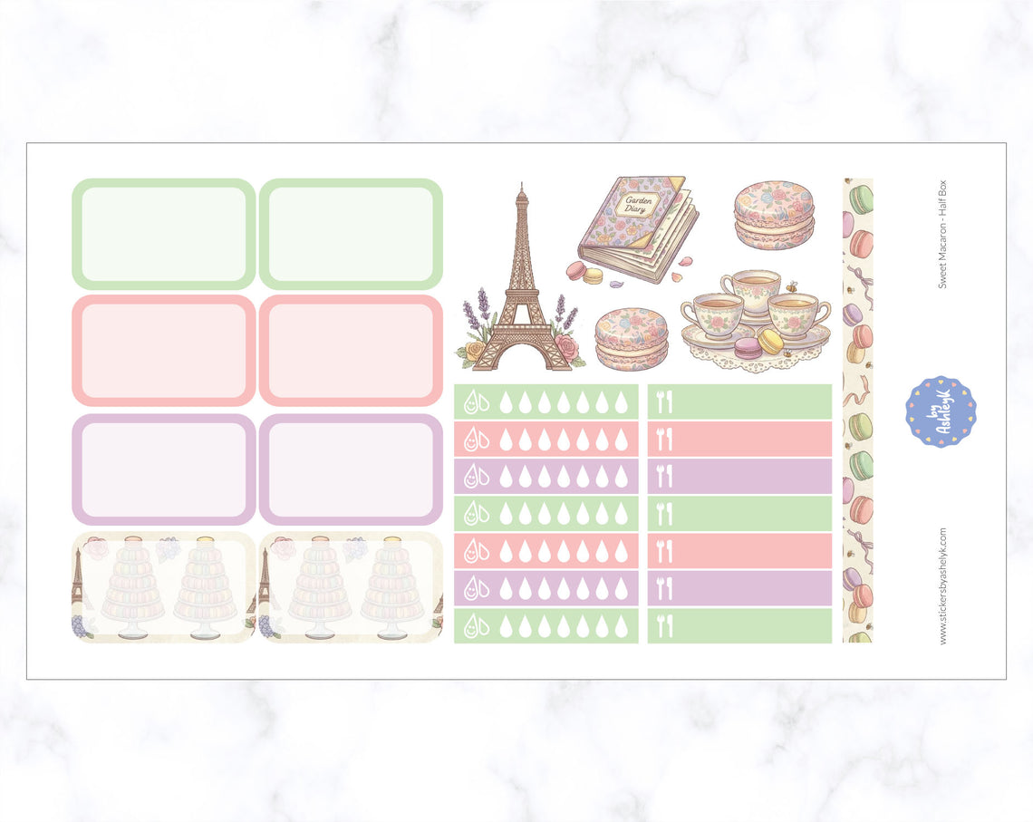 Sweet Macaron Weekly Kit  - Half Box Sheet