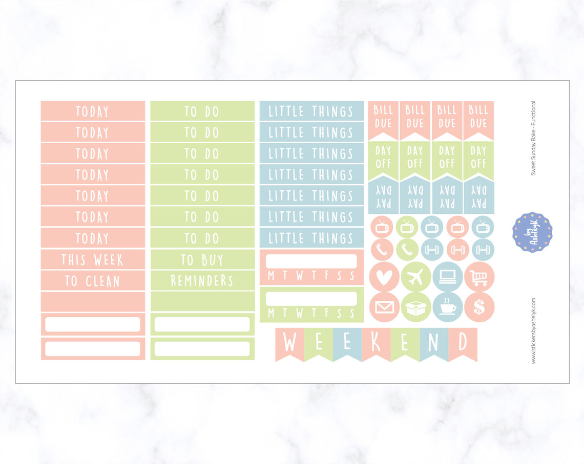 Sweet Sunday Bake Weekly Kit  - Functional Sheet