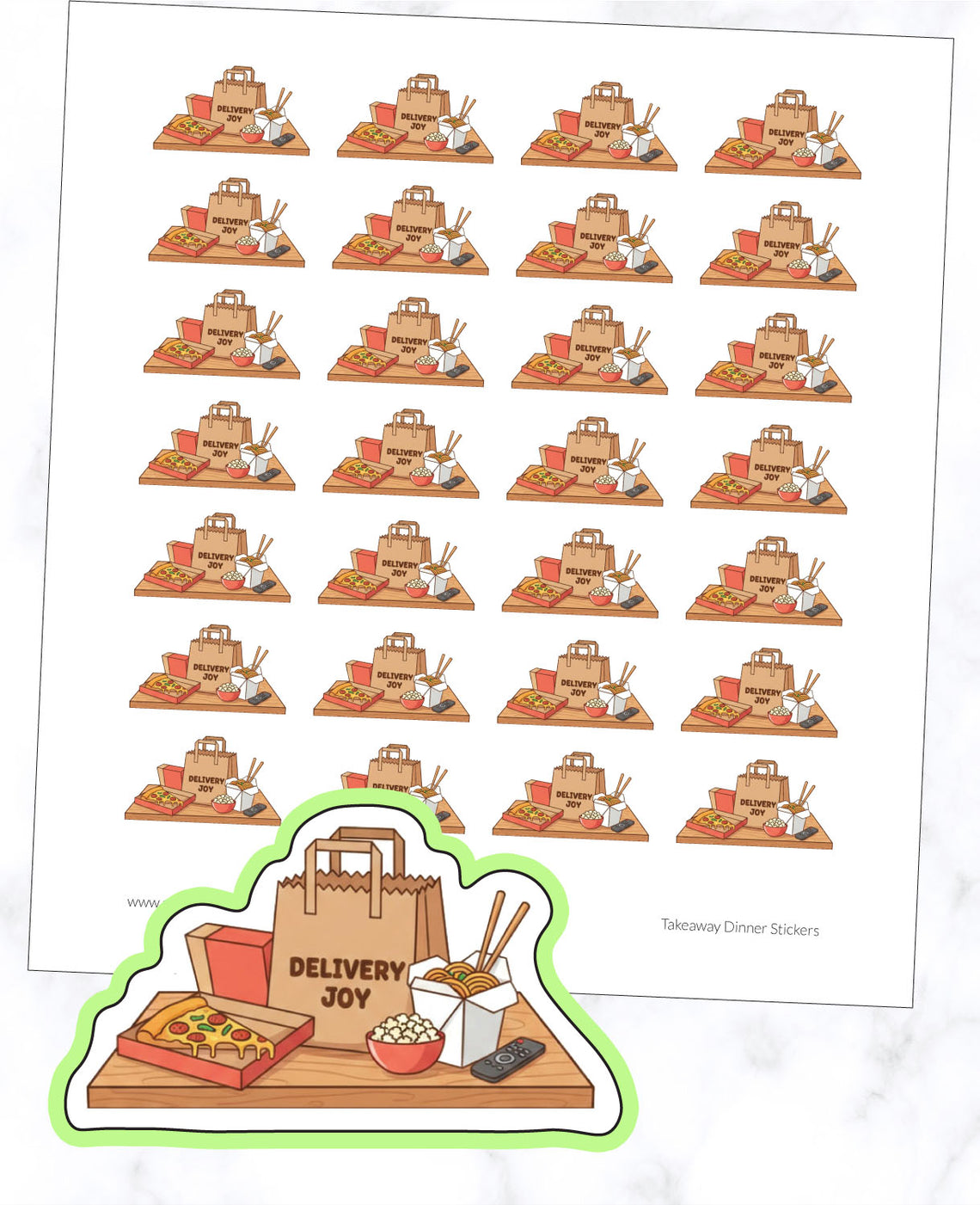 Takeaway Dinner Stickers