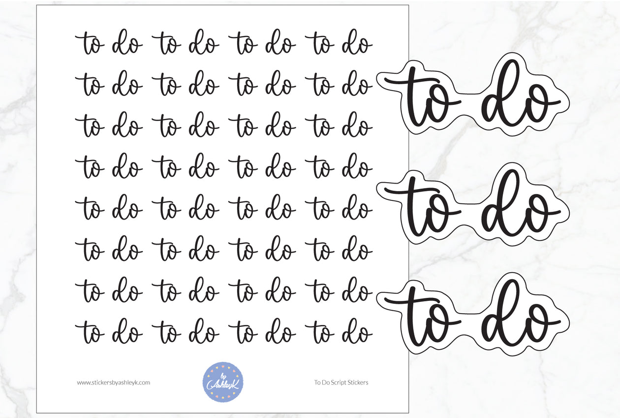 To Do Script Planner Stickers 