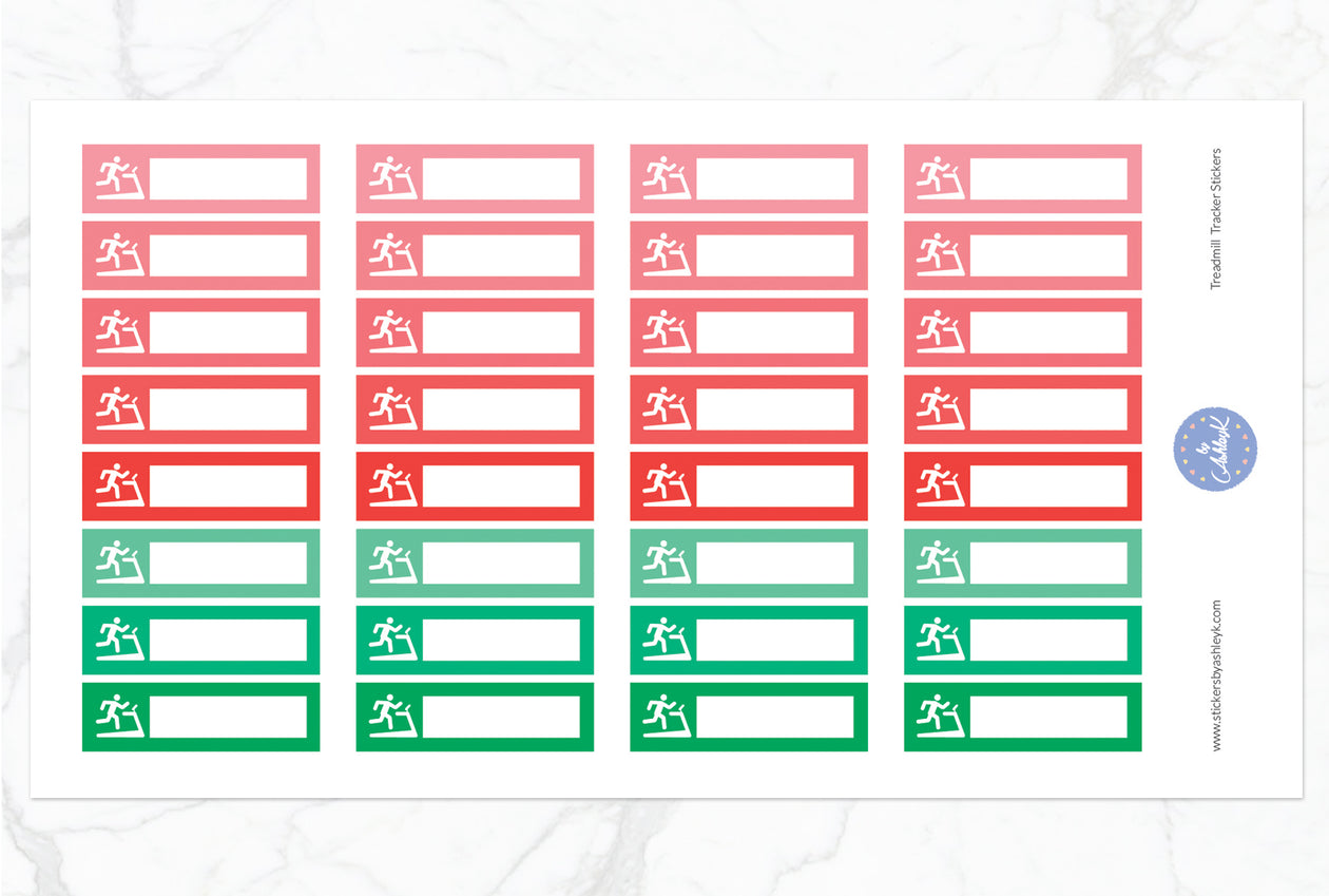 Treadmill Tracker Stickers - Watermelon