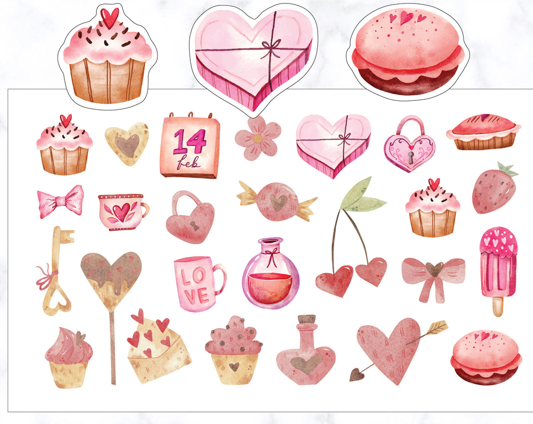 Valentine's Day Decorative Stickers