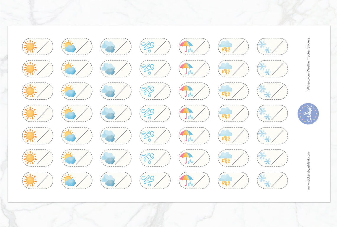 Watercolour Weather Tracker Stickers_With Snow