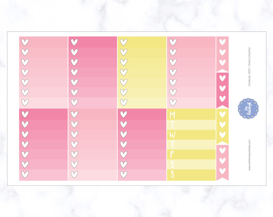 Celebrate 2027 Weekly Kit  - Checklist Sheet