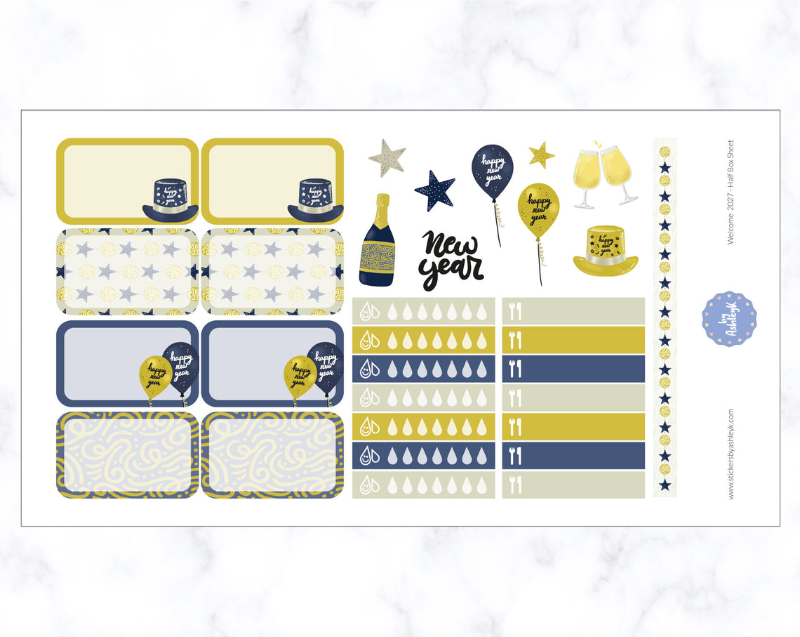 Welcome 2027 Weekly Kit  - Half Box Sheet