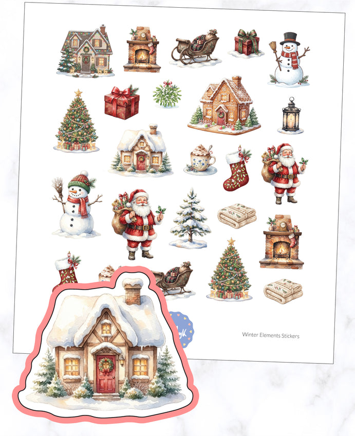 Winter Elements Planner Stickers