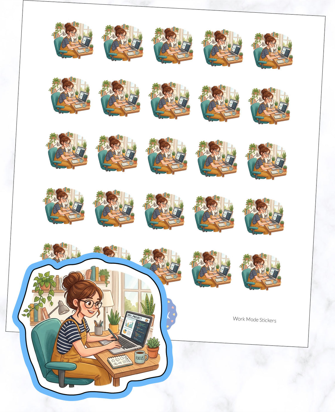 Work Mode Planner Stickers