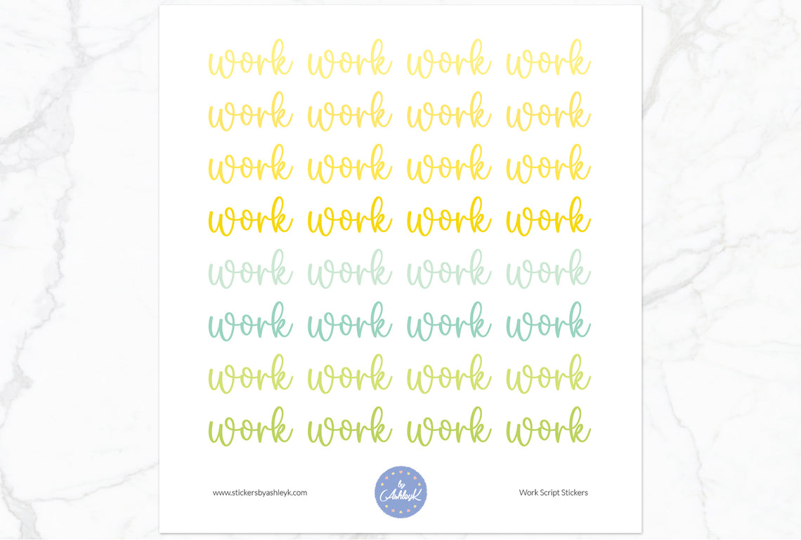 Work Script Planner Stickers - Lemon&Lime