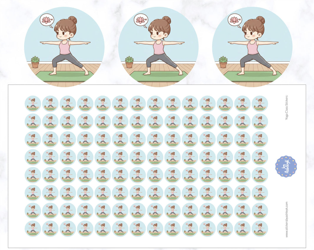Yoga Class Stickers