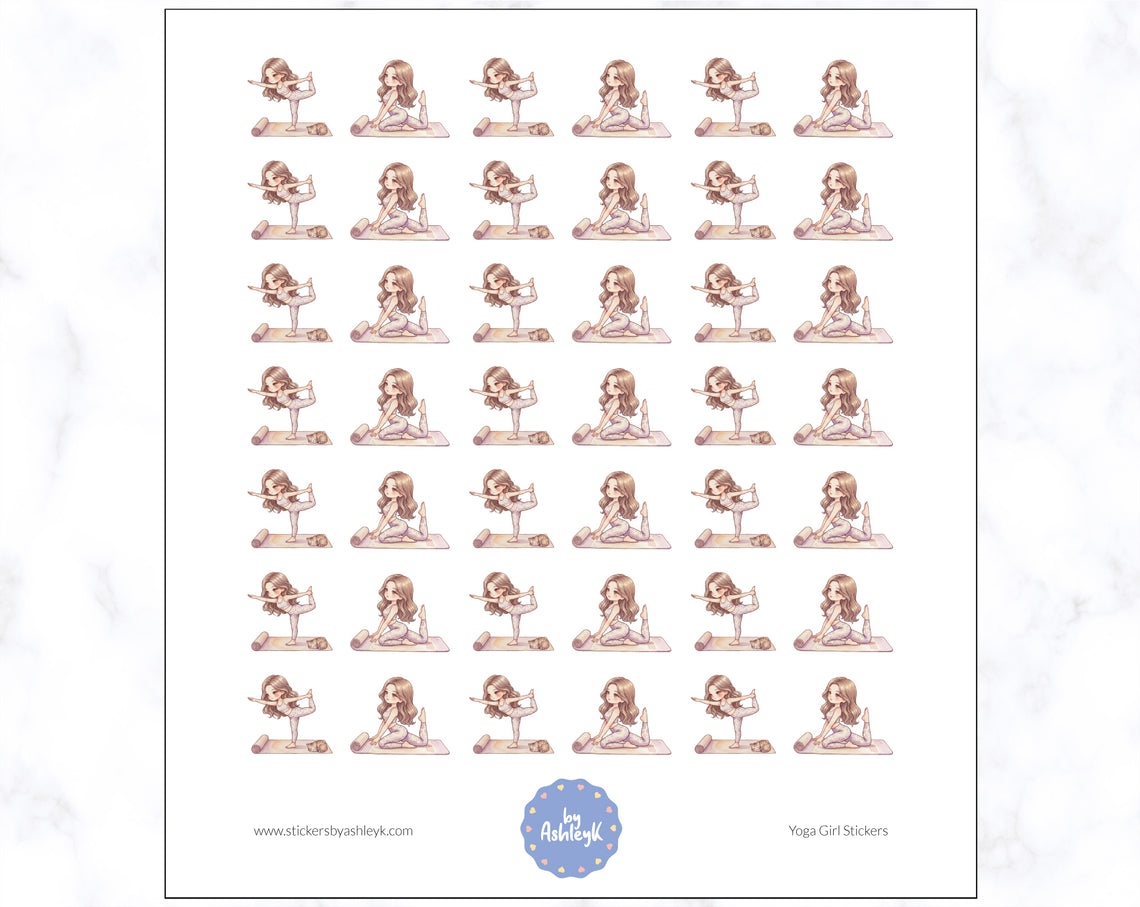 Yoga Girl Planner Stickers