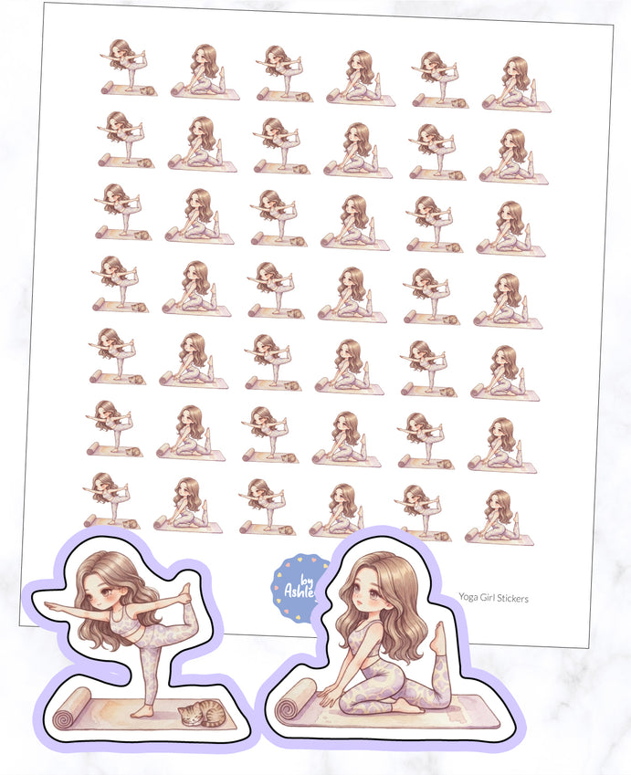 Yoga Girl Planner Stickers