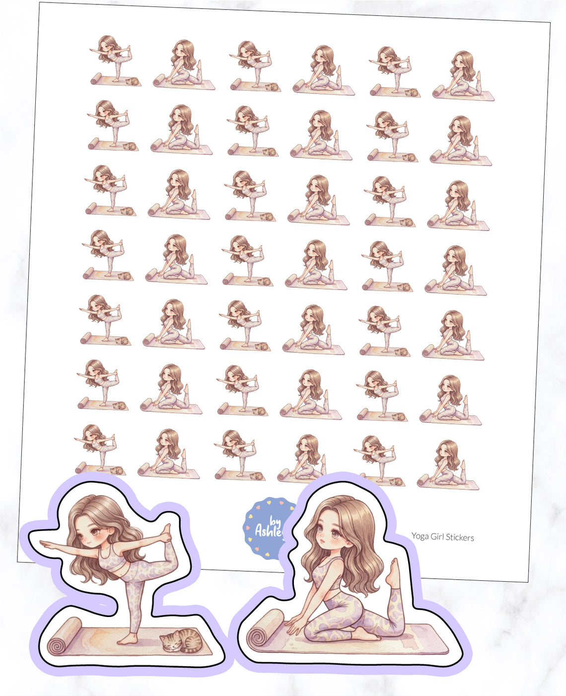 Yoga Girl Planner Stickers