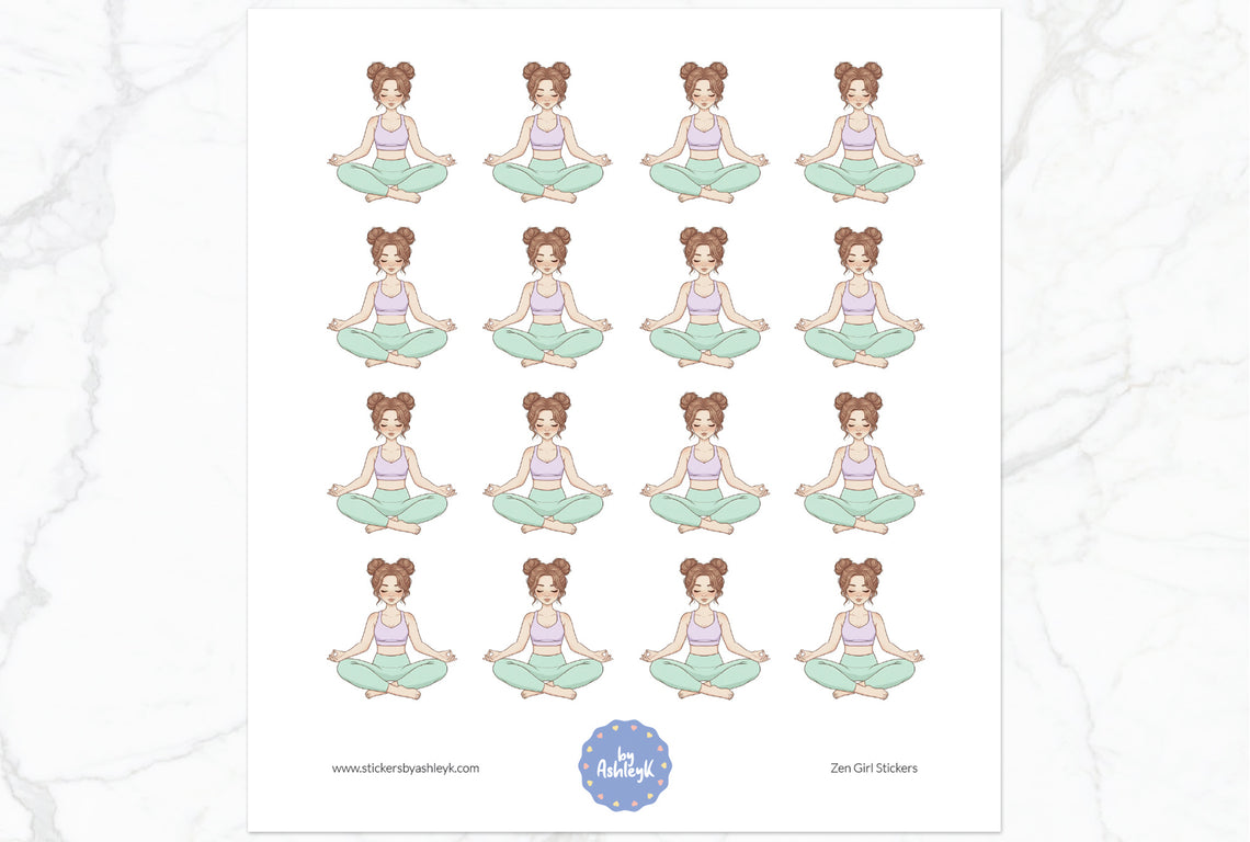 Zen Girl Stickers