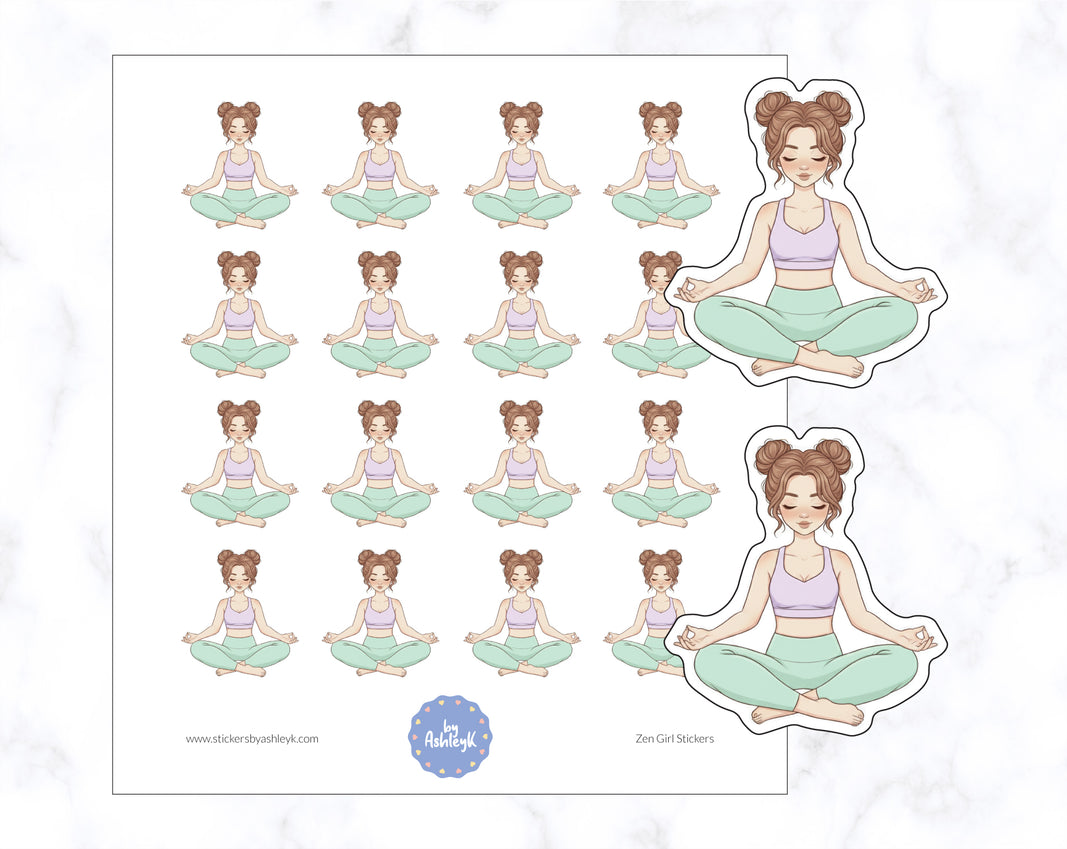 Zen Girl Stickers