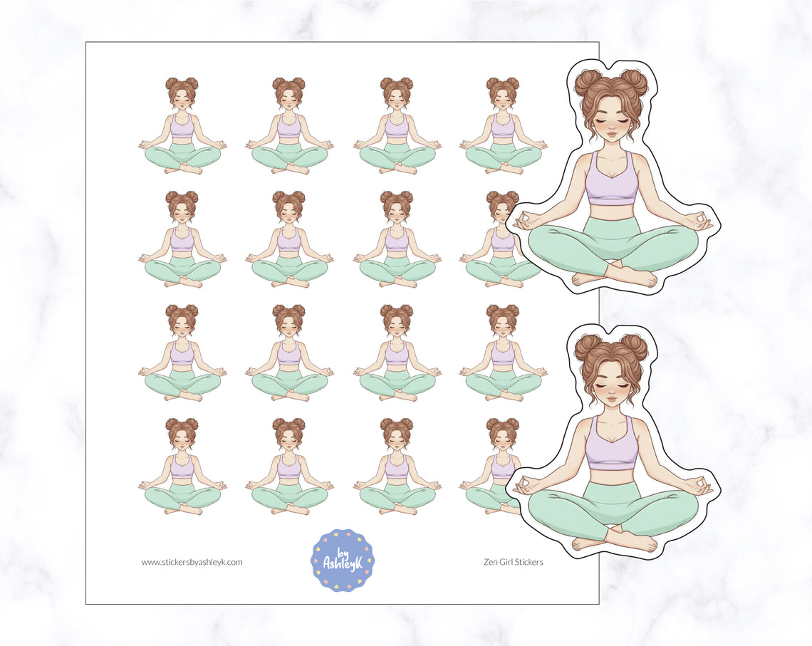 Zen Girl Stickers