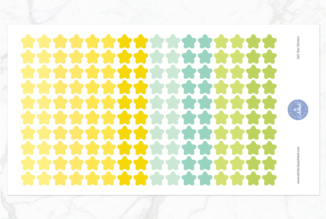160 Star Stickers - Lemon&Lime