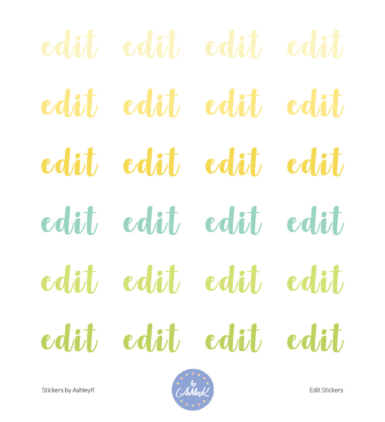 Edit Lettering Stickers - Lemon&Lime