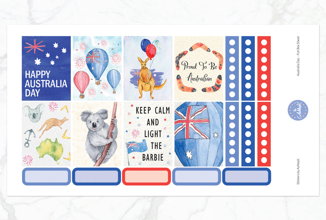 Australia Day - Full Box Sheet