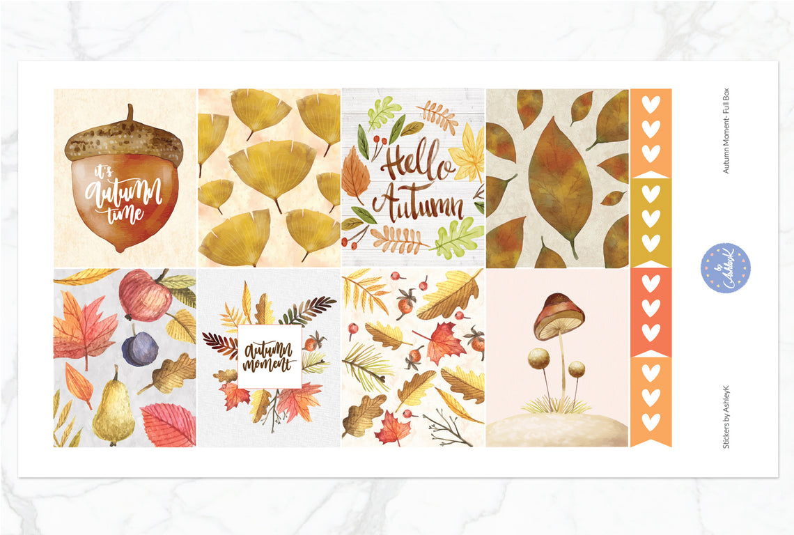Autumn Moment Weekly Kit  - Full Box Sheet