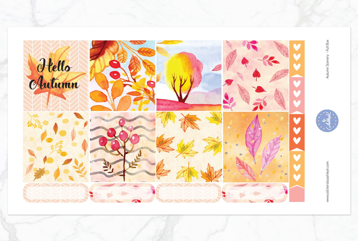 Autumn Scenery Weekly Kit  - Full Box Sheet
