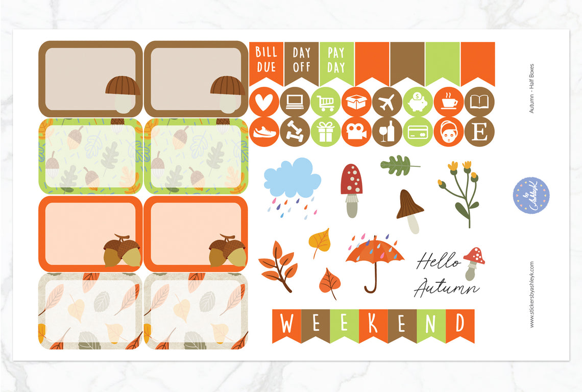 Autumn Weekly Kit  - Half Box Sheet