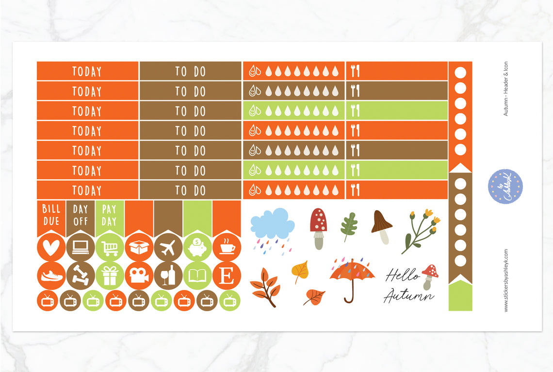 Autumn Weekly Kit  - Functional Sheet