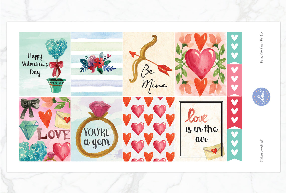 Be My Valentine Weekly Kit  - Full Box Sheet