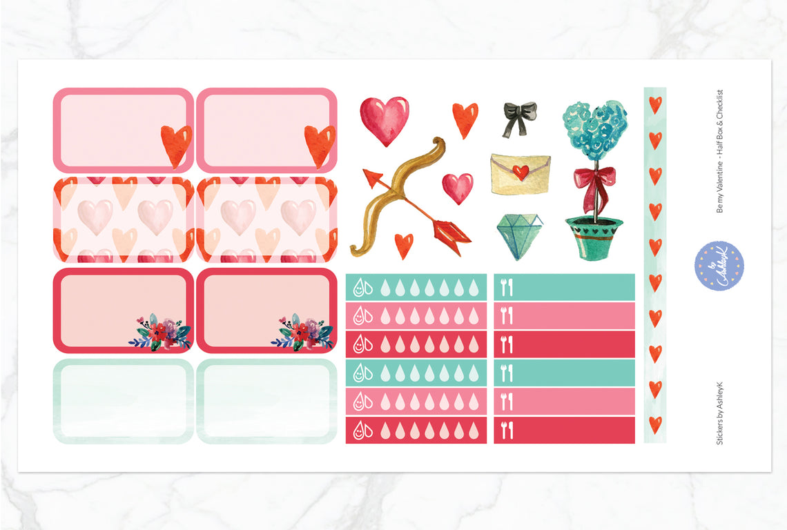 Be My Valentine Weekly Kit  - Half Box Sheet