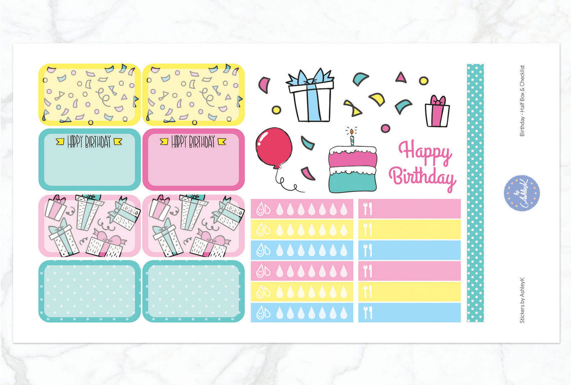 Birthday - Half Box Sheet