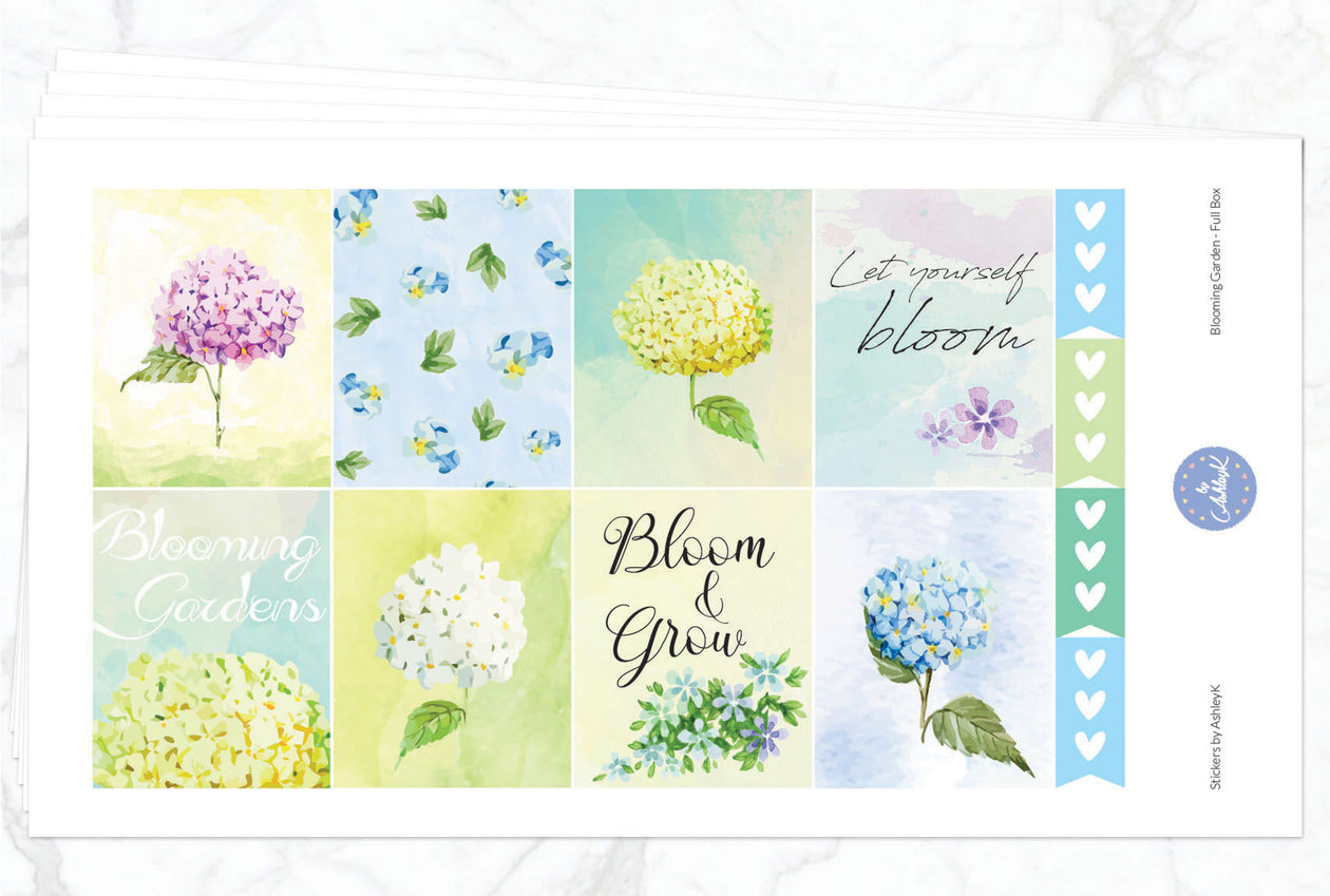 Kit hebdomadaire Blooming Garden - Autocollants Erin Condren Planner