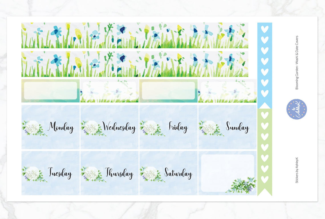 Blooming Garden Weekly Kit  - Washi Sheet
