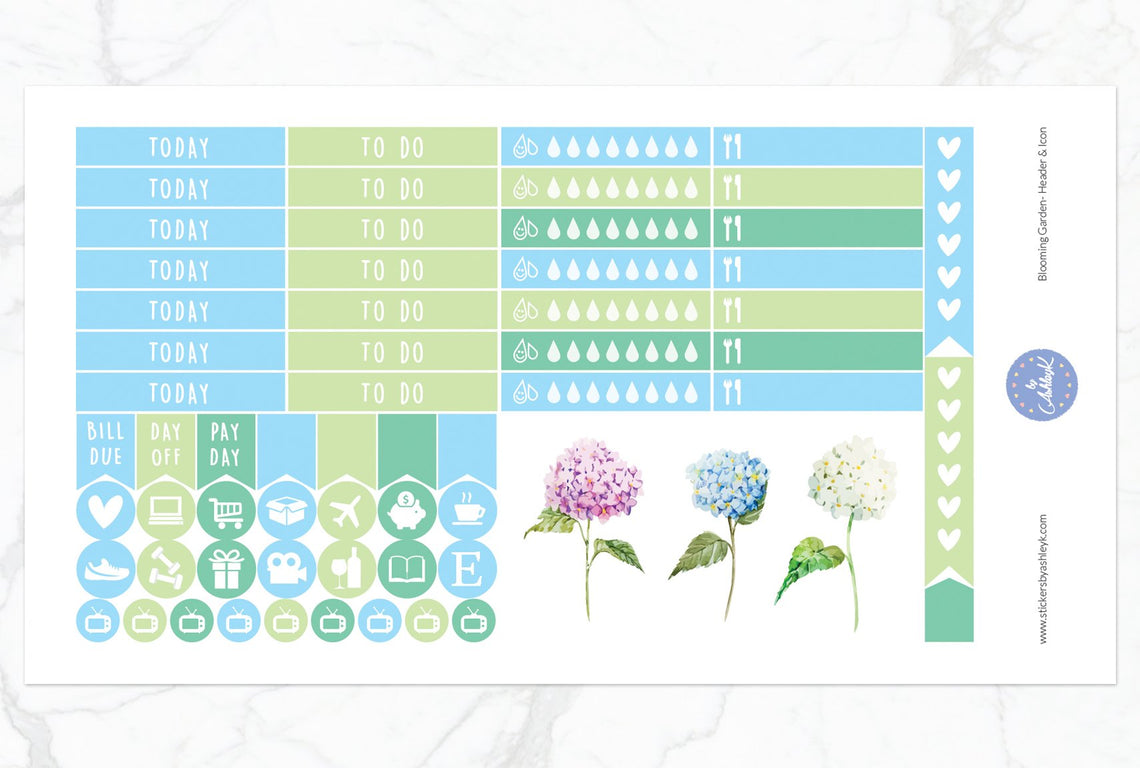 Blooming Garden Weekly Kit  - Functional Sheet