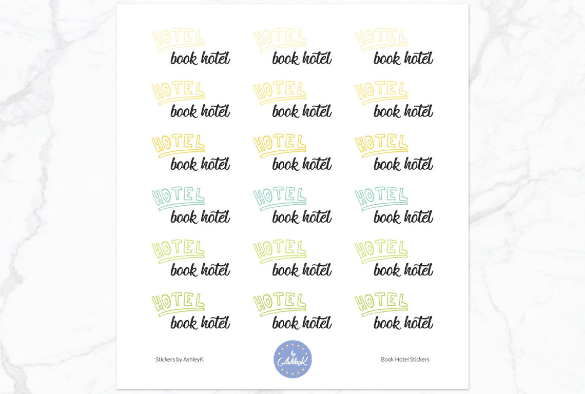 Book Hotel Stickers - Lemon&Lime