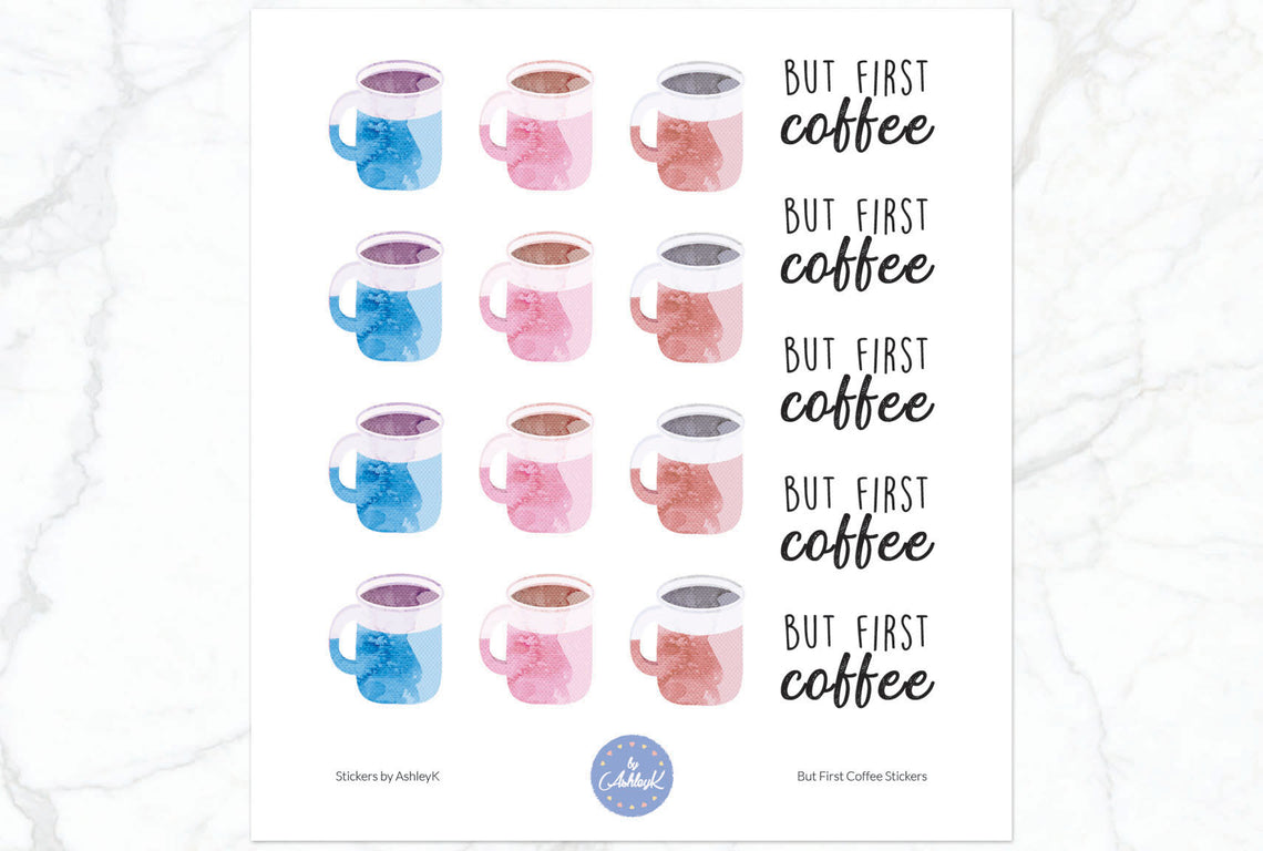 But First Coffee Stickers - Mug