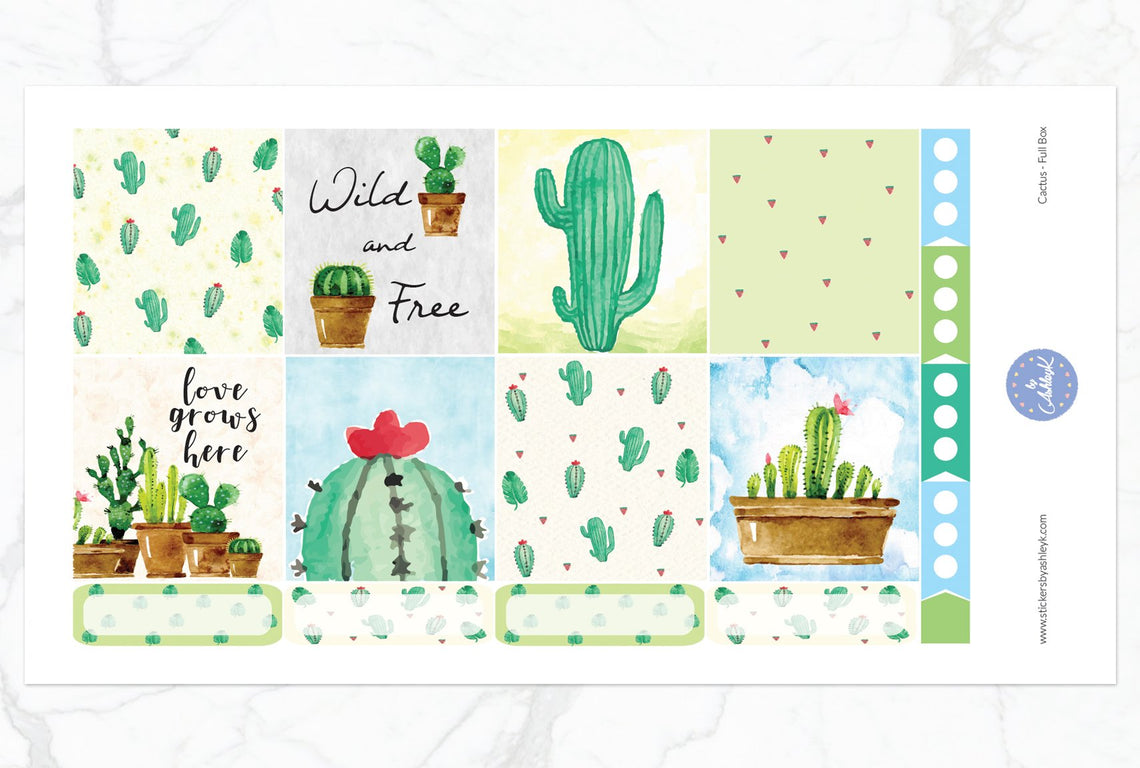 Cactus Weekly Kit  - Full Box Sheet
