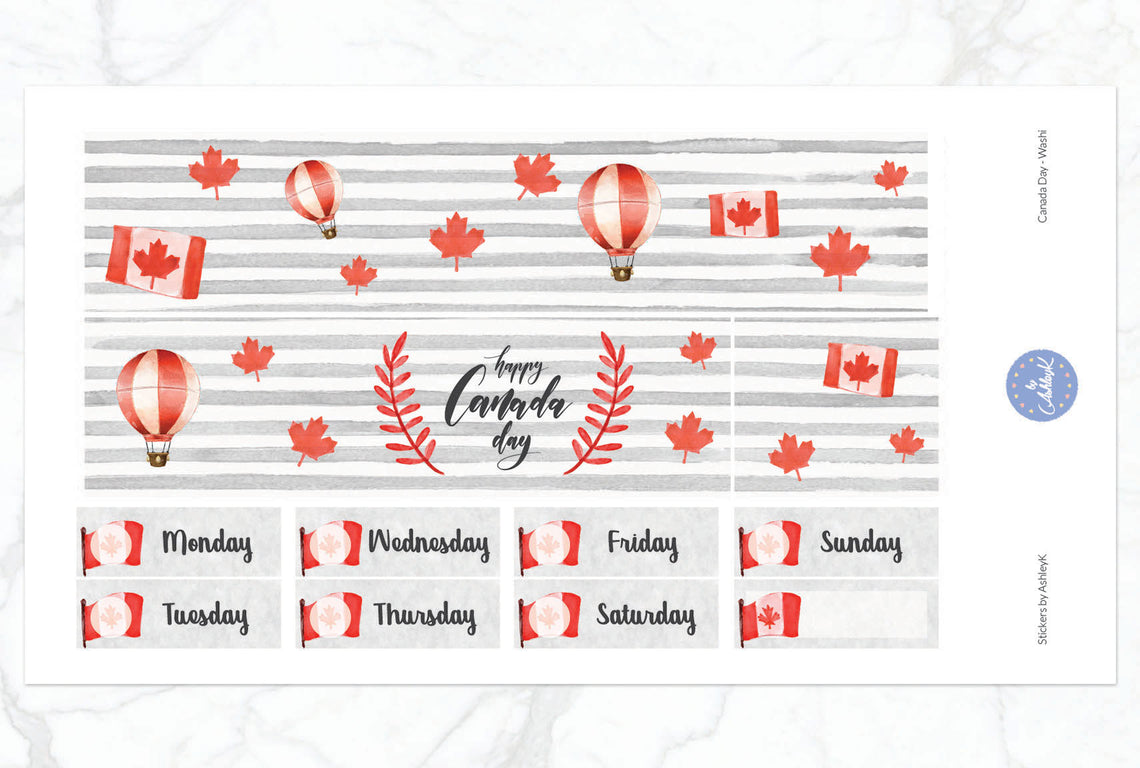 Canada Day - Washi Sheet