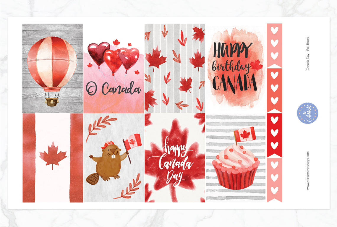 Canada Day Weekly Kit  - Full Box Sheet