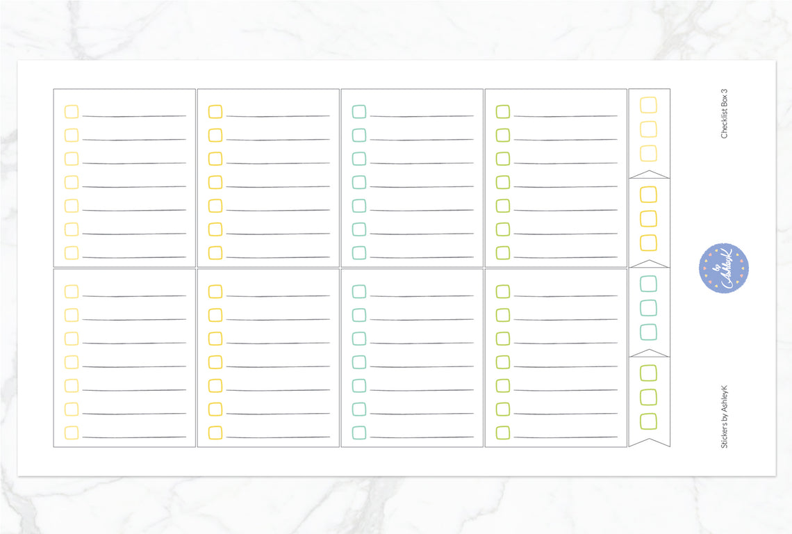 Checklist Box 3 Stickers - Lemon&Lime
