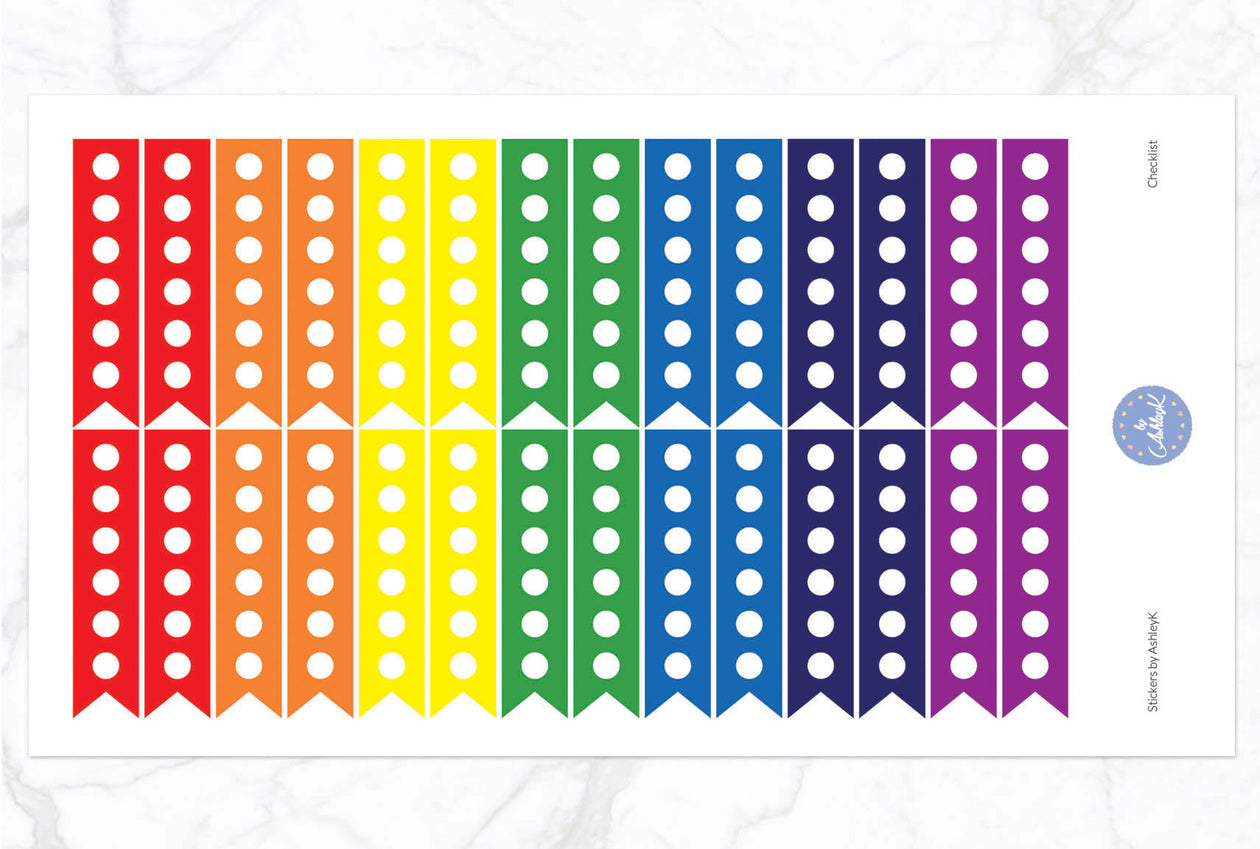 Checklist Stickers - Rainbow