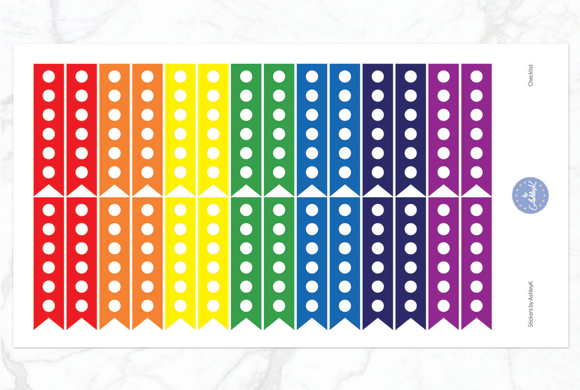 Checklist Stickers - Rainbow