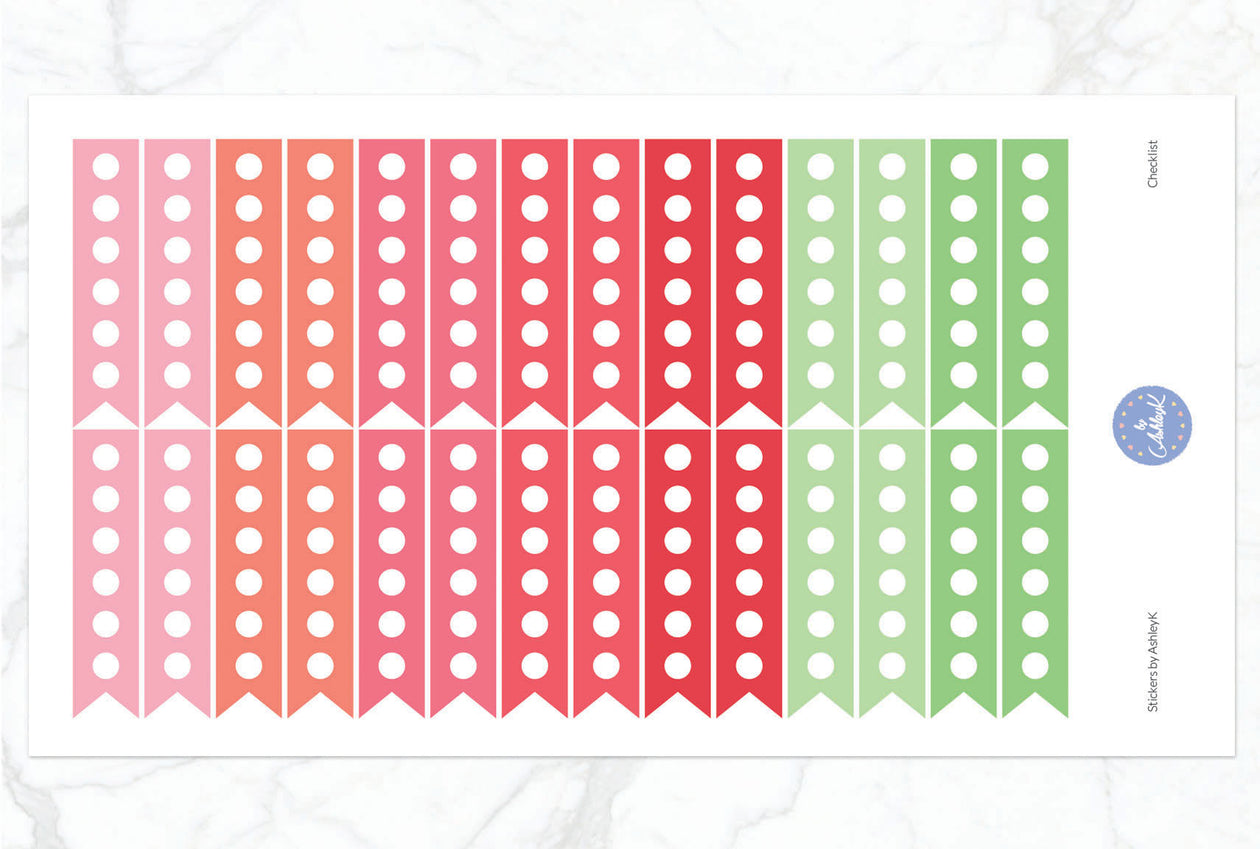 Checklist Stickers - Strawberry