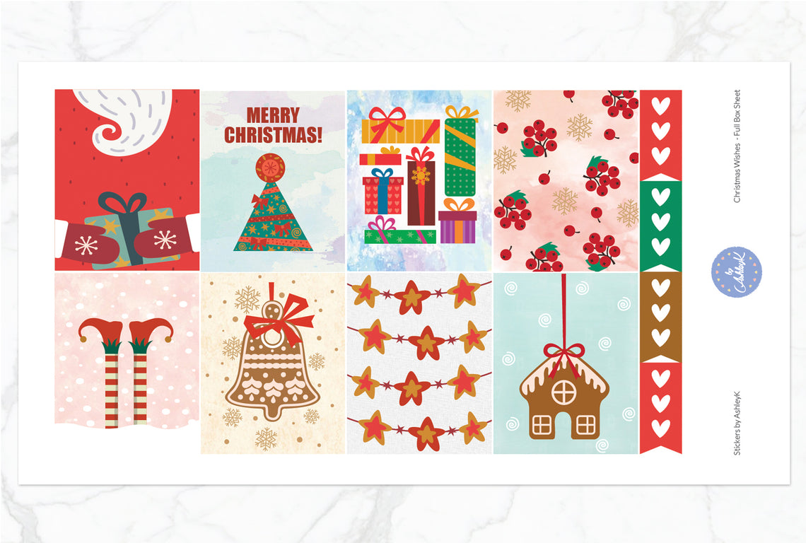 Christmas Wishes Weekly Kit  - Full Box Sheet