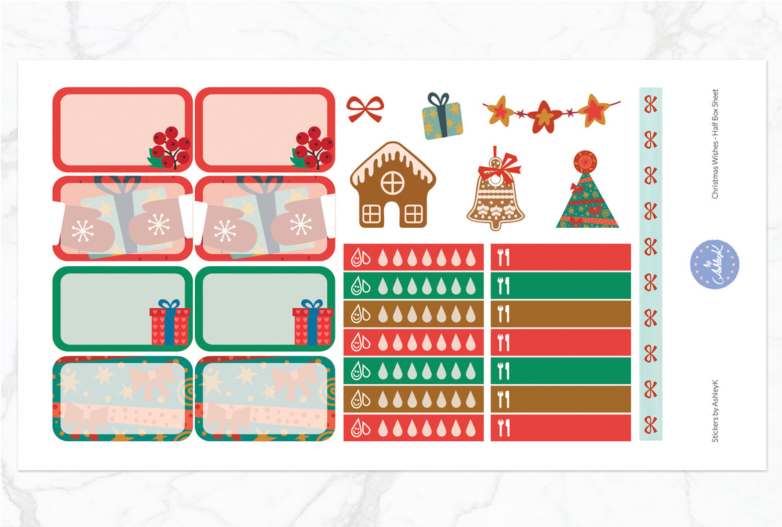 Christmas Wishes Weekly Kit  - Half Box Sheet