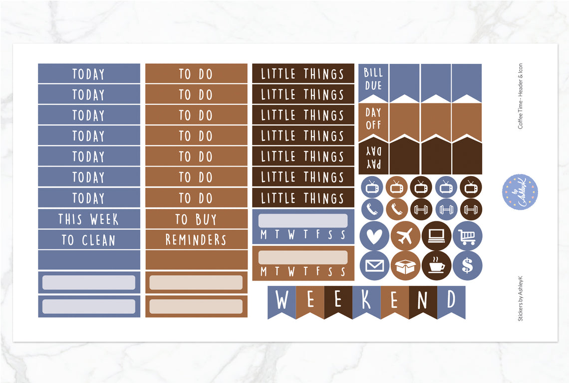 Coffee Time Weekly Kit  - Functional Sheet