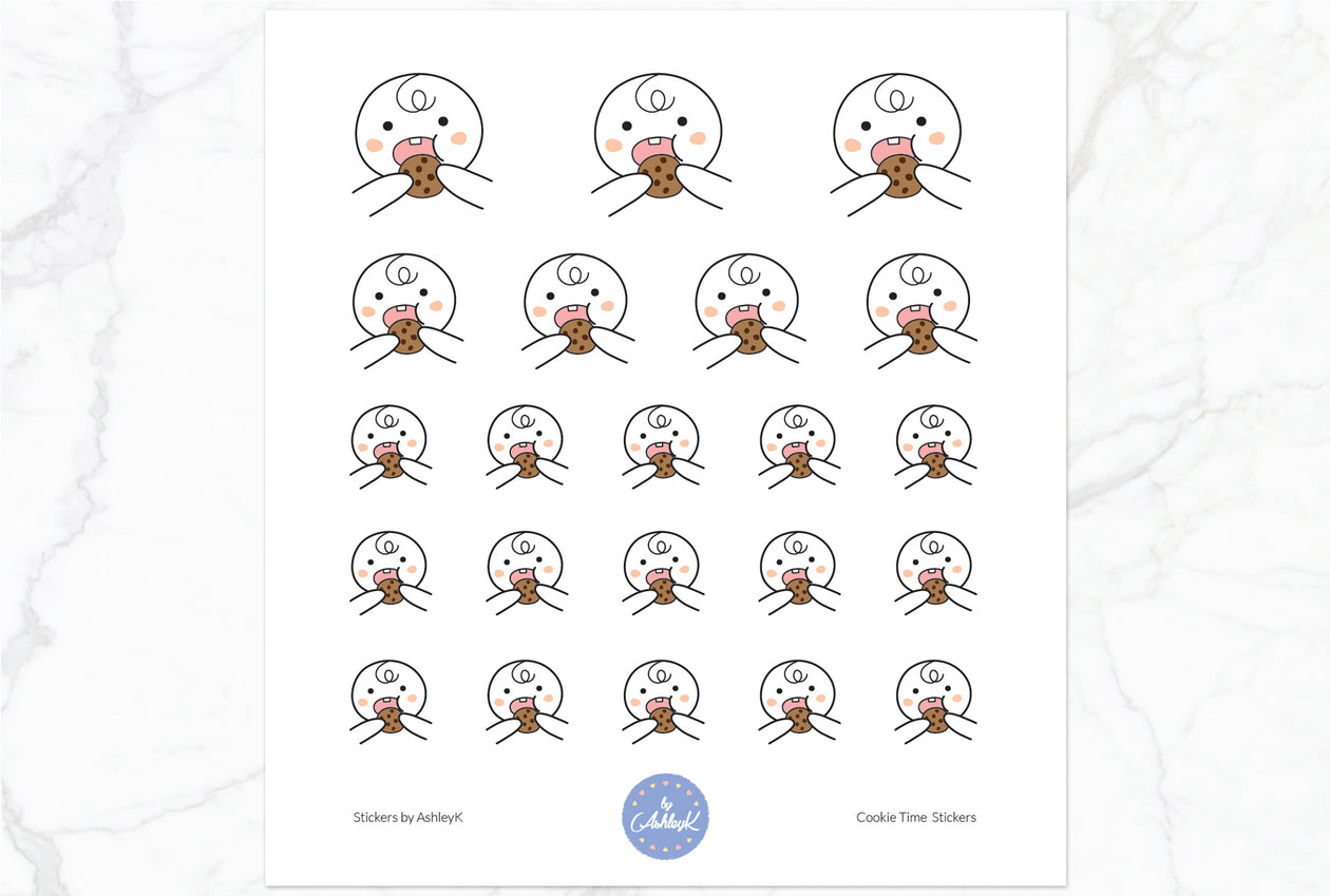 Cookie Time Emoticon Stickers