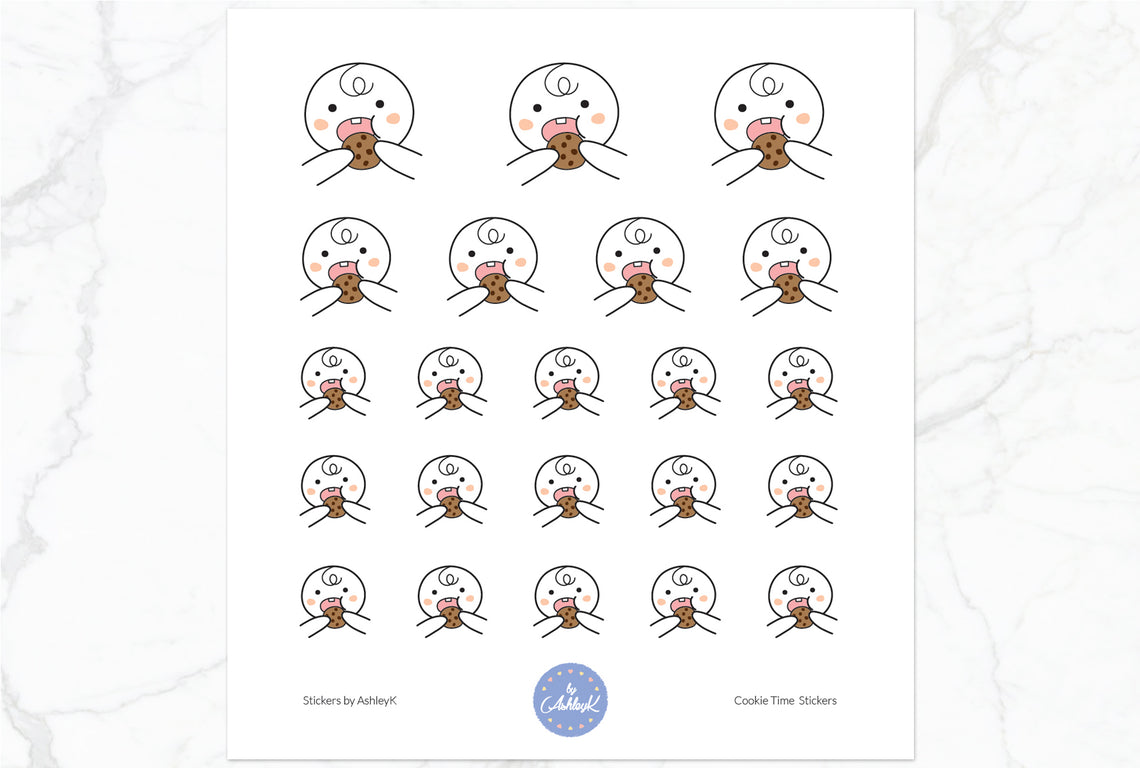 Cookie Time Emoji Stickers