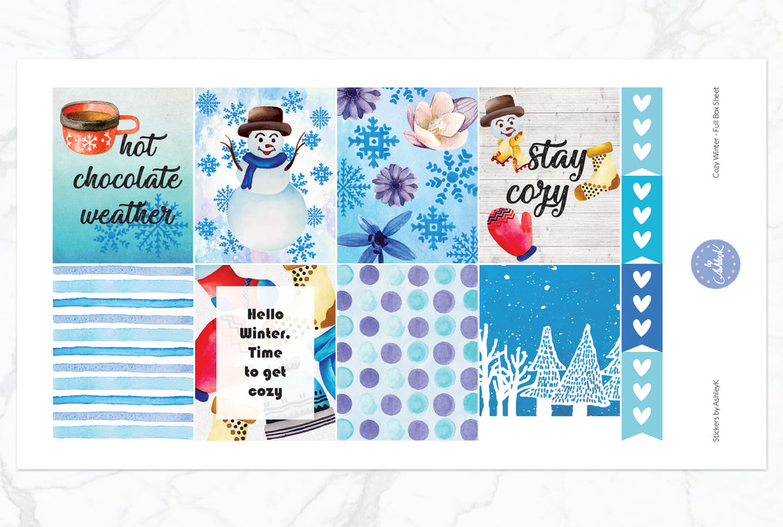 Cozy Winter Weekly Kit  - Full Box Sheet