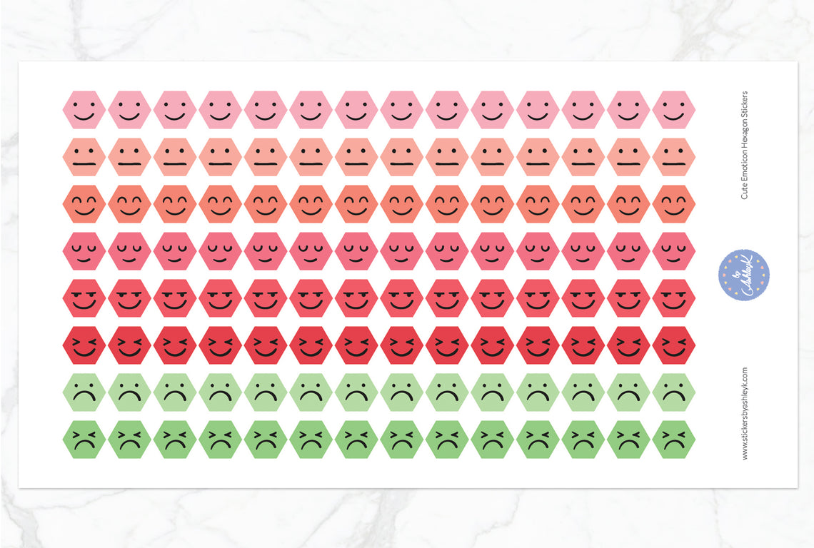 Emoticon Grocery List Stickers - Strawberry – Stickers by AshleyK