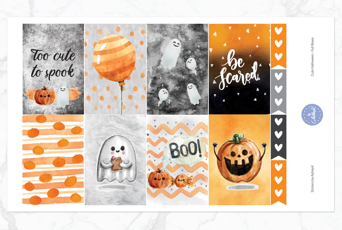 Cute Halloween Weekly Kit  - Full Box Sheet